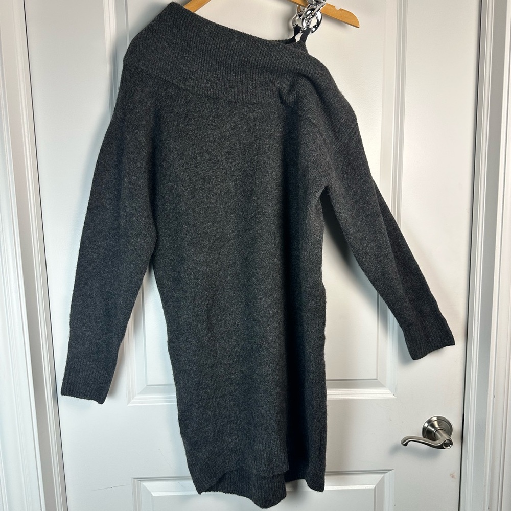 EUC MICHAEL Michael Kors Charcoal Knit Sweater Dress - Picture 6 of 9